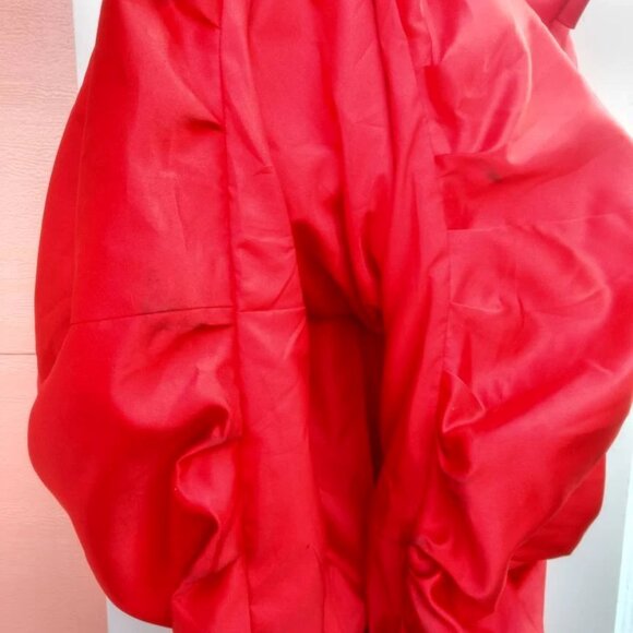 Girls Red Formal Dress 25.5" Chest 28" Waist Sleeveless Bow Poofy Pageant Gown - Picture 4 of 5